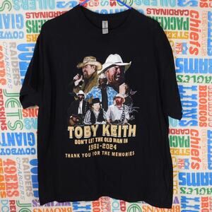 Toby Keith Memorial T Shirt Size XL Don't Let The Old Man In Memories Graphic